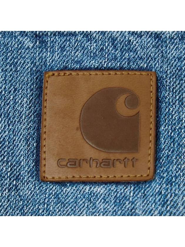 24SS Logo Patch Marlow Denim Pants Medium Blue I023029 01WJ - CARHARTT - BALAAN 4