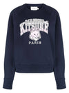 Campus Fox Print Cotton Sweatshirt Navy - MAISON KITSUNE - BALAAN 2