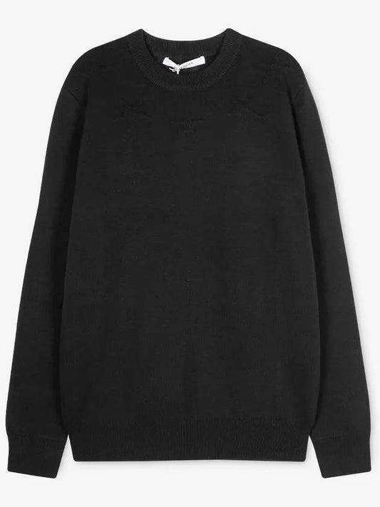 Men's star applique black knit 7502 502 001 - GIVENCHY - BALAAN 2