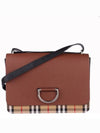 Vintage Check Leather D-Ring Medium Cross Bag Brown - BURBERRY - BALAAN 2