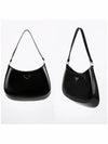 Cleo Brushed Leather Shoulder Bag Black - PRADA - BALAAN 3