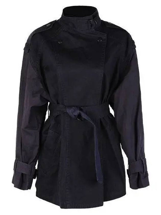 Kelly Mid Trench Coat Midnight - ISABEL MARANT - BALAAN 2