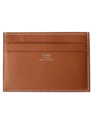 Citizen Twill Card Wallet Gold Brown - HERMES - BALAAN 1