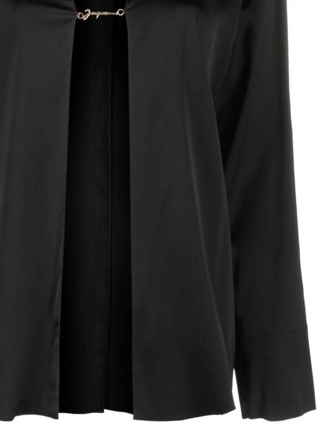 La Chemise Notte Open Charm Logo Shirt Black - JACQUEMUS - BALAAN 3