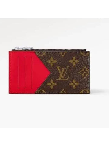 Monogram Macassar Coin Card Wallet Red - LOUIS VUITTON - BALAAN 1