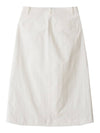 Audrey Cotton Slit Midi A Line Skirt Ivory - LESEIZIEME - BALAAN 9