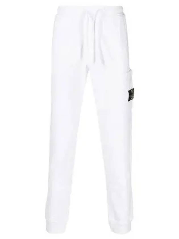 Side Patch Drawstring Track Pants White - STONE ISLAND - BALAAN 2