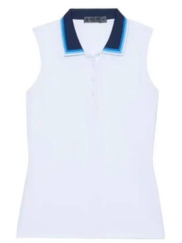 GFORE Golf Wear Women s Collar Sleeveless T Shirt G4LS23K860D SNO - G/FORE - BALAAN 1