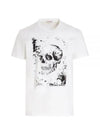 Skull Print Short Sleeve T-Shirt White - ALEXANDER MCQUEEN - BALAAN 2