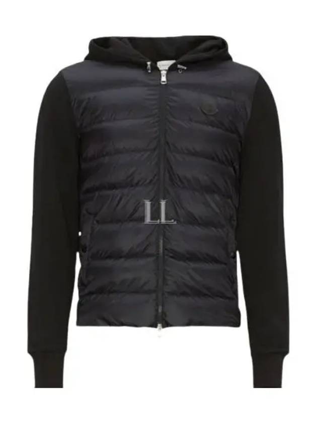 Men's Fleece Zip-Up Padding Black - MONCLER - BALAAN 2