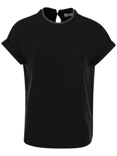 Monilli Jersey Short Sleeve T-Shirt Black - BRUNELLO CUCINELLI - BALAAN 2