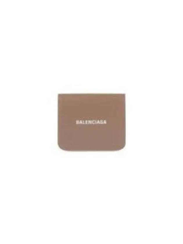 Logo Coin Pocket Flap Half Wallet Brown - BALENCIAGA - BALAAN 2