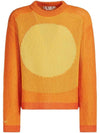 Graphic Circle Print Knit Top Orange - MARNI - BALAAN 1