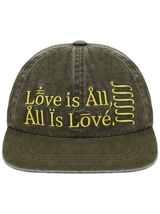 LOVE IS ALL WASHED CAP in brown - MYDEEPBLUEMEMORIES - BALAAN 2