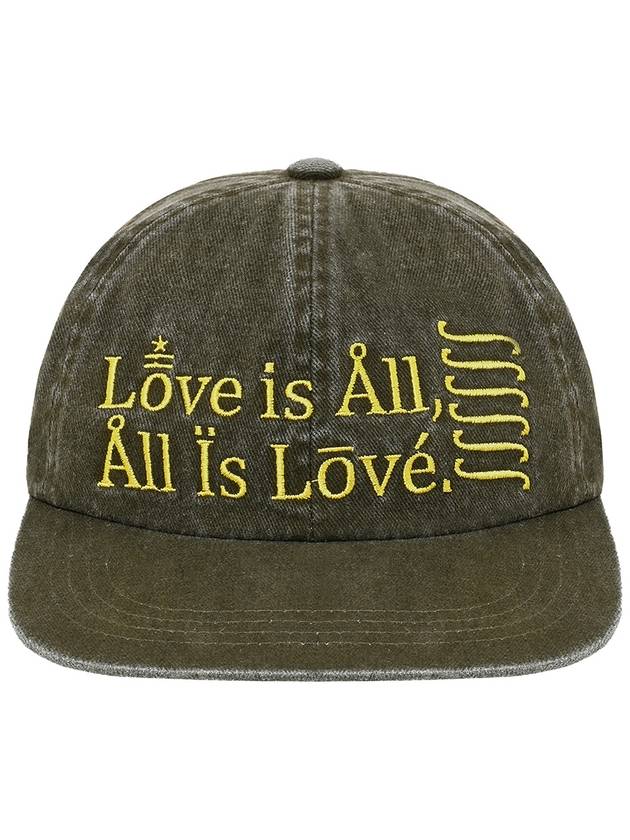 LOVE IS ALL WASHED CAP in brown - MYDEEPBLUEMEMORIES - BALAAN 1