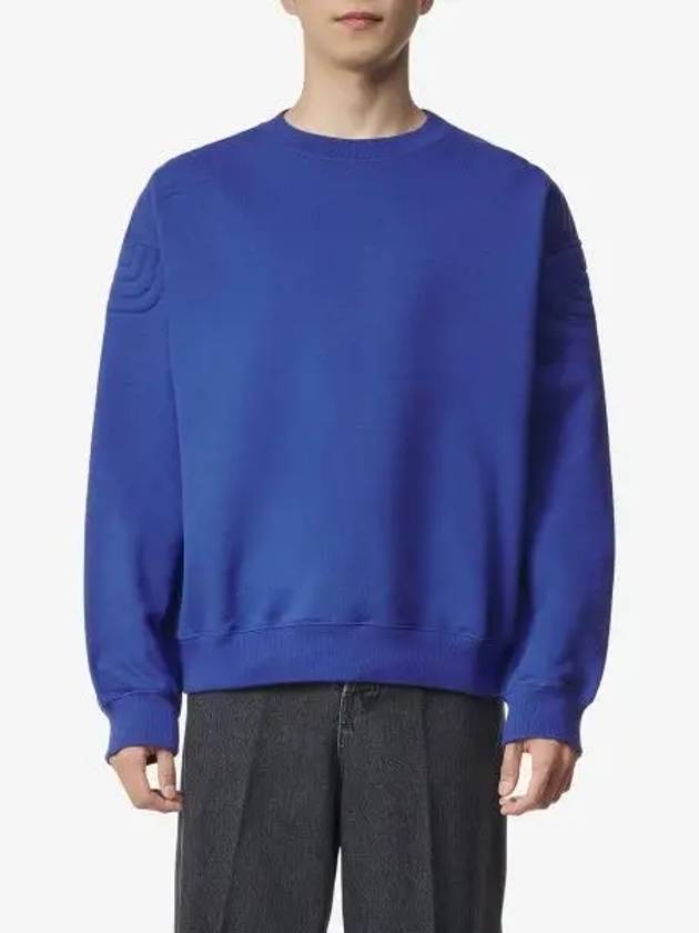 City Print Crew Neck Cotton Jersey Sweatshirt Blue - GUCCI - BALAAN 2