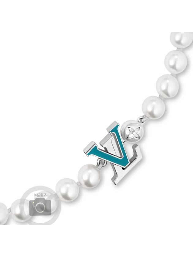 Men's Turquoise Rodeo Necklace Silver Blue - LOUIS VUITTON - BALAAN 3