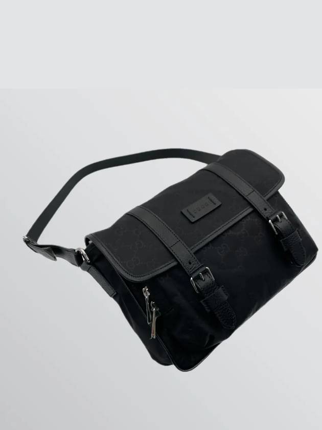 GG Microsima Nylon Messenger Bag Black - GUCCI - BALAAN 4