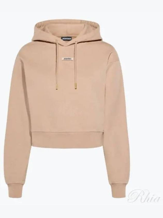 Le Sweatshirt Gros Grain Cotton Hoodie Beige - JACQUEMUS - BALAAN 2