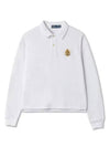 W Crest Polo Long Sleeve Mesh Shirt White - POLO RALPH LAUREN - BALAAN 2