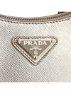 Re-Edition Saffiano Leather Mini Bag Platinum - PRADA - BALAAN 8