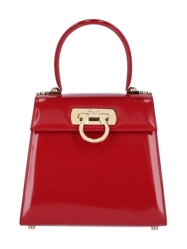 Iconic Top Handle Small Tote Bag Red - SALVATORE FERRAGAMO - BALAAN 2