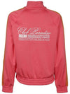 Logo Print Zip-up Jacket Pink - MSGM - BALAAN 3