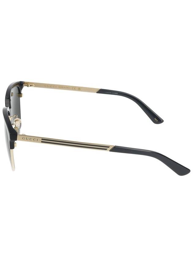 Eyewear Gold Rim Acetate Sunglasses  Gold Black - GUCCI - BALAAN 3