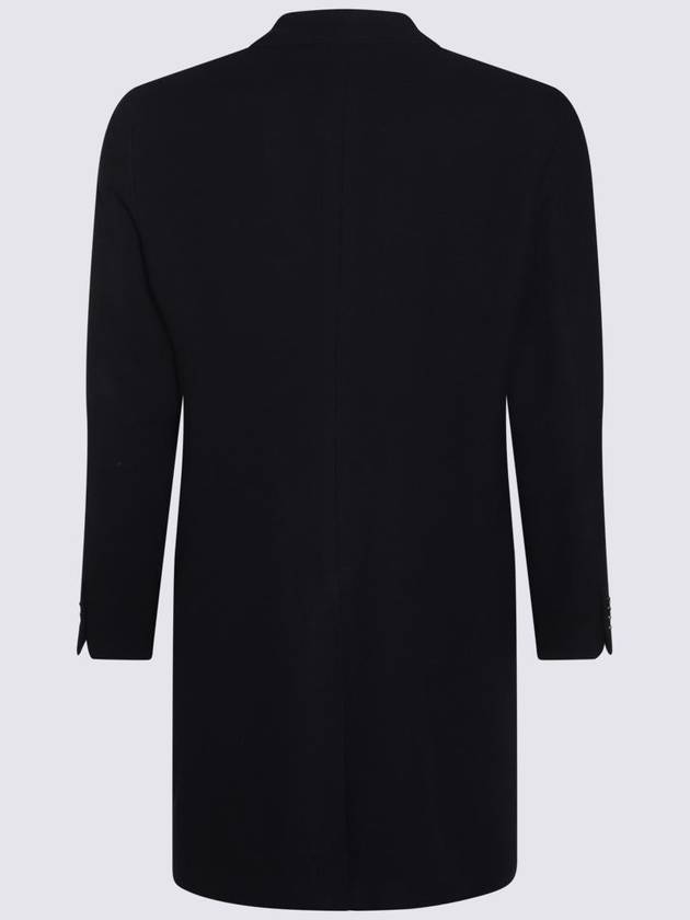 Canali Black Wool Coat - CANALI - BALAAN 2