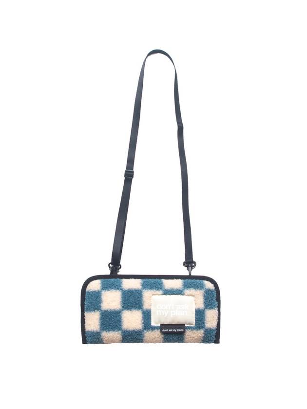 3 Way Boucle Checkboard Mini Bag Blue - DON’T ASK MY PLAN - BALAAN 2