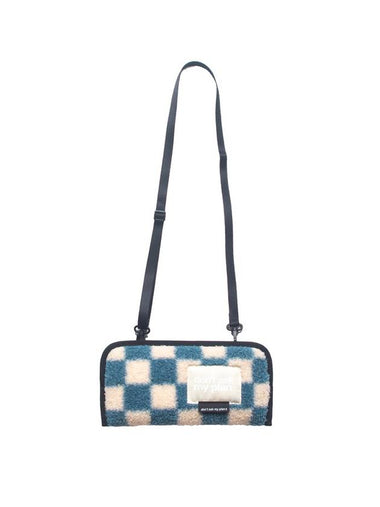 3 Way Boucle Checkboard Mini Bag Blue - DON’T ASK MY PLAN - BALAAN 1