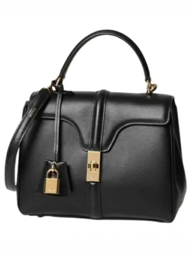 16 Small Satin Calfskin Tote Bag Black - CELINE - BALAAN 2