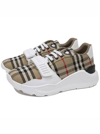 Vintage Check Suede Leather Sneakers Archive Beige - BURBERRY - BALAAN 2