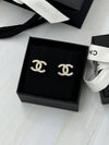 CC logo quilted crystal earrings gold ABB974 - CHANEL - BALAAN 5