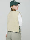 Doyou Know MC Women s Ethnic Pattern Wool Ivory Open Vest DO6242KT14 - DOYOUKNOWMC GOLF WEAR - BALAAN 4