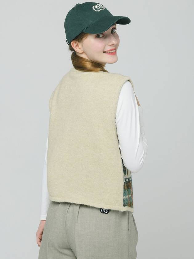 Doyou Know MC Women s Ethnic Pattern Wool Ivory Open Vest DO6242KT14 - DOYOUKNOWMC GOLF WEAR - BALAAN 4