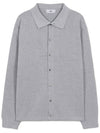 Mercy semi over high neck collar cardigan FOG GRAY - WEST GRAND BOULEVARD - BALAAN 2