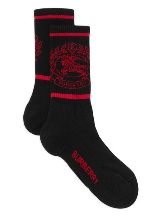 Prorsum Socks Red Black - BURBERRY - BALAAN 1