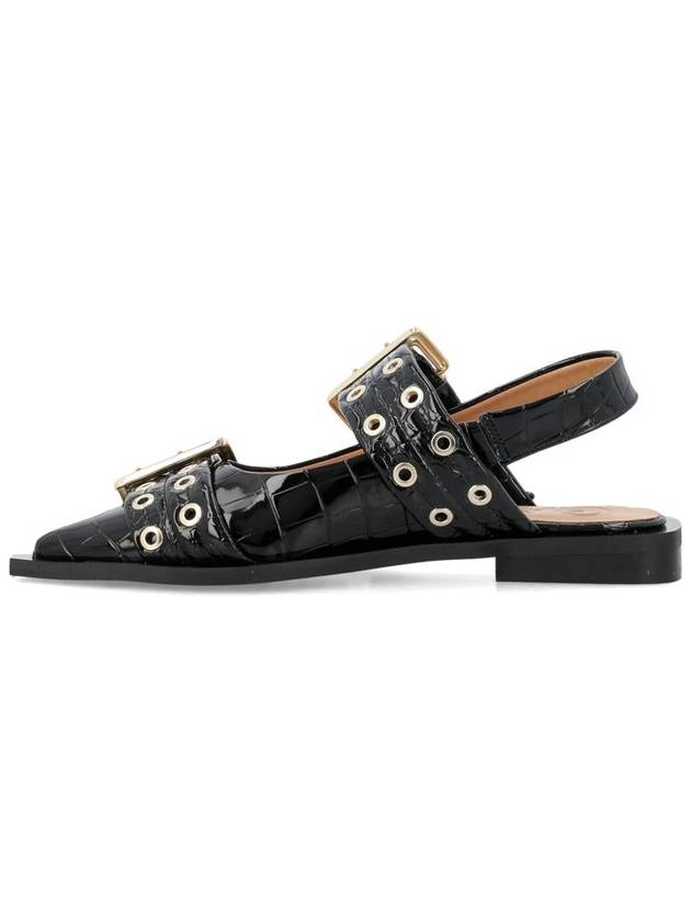 Feminine Buckle Flat Black - GANNI - BALAAN 4