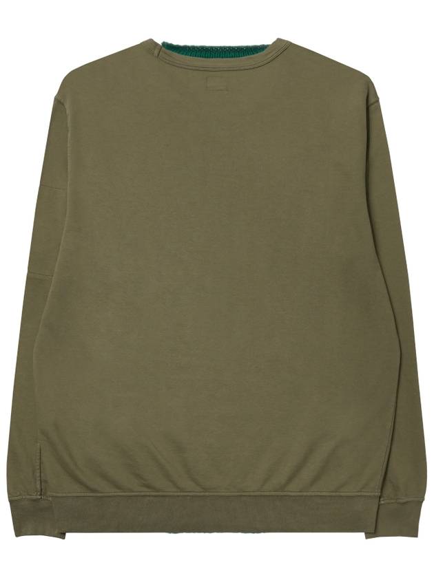 Light Fleece Sweatshirt Green - CP COMPANY - BALAAN 3