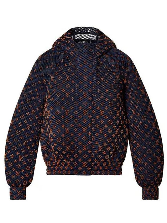 Gradient Monogram Mesh Zip-Up Hoodie Navy - LOUIS VUITTON - BALAAN 2