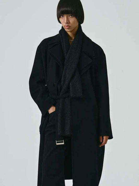 Neuer cashmere layered trench coat black - NOIRER - BALAAN 2