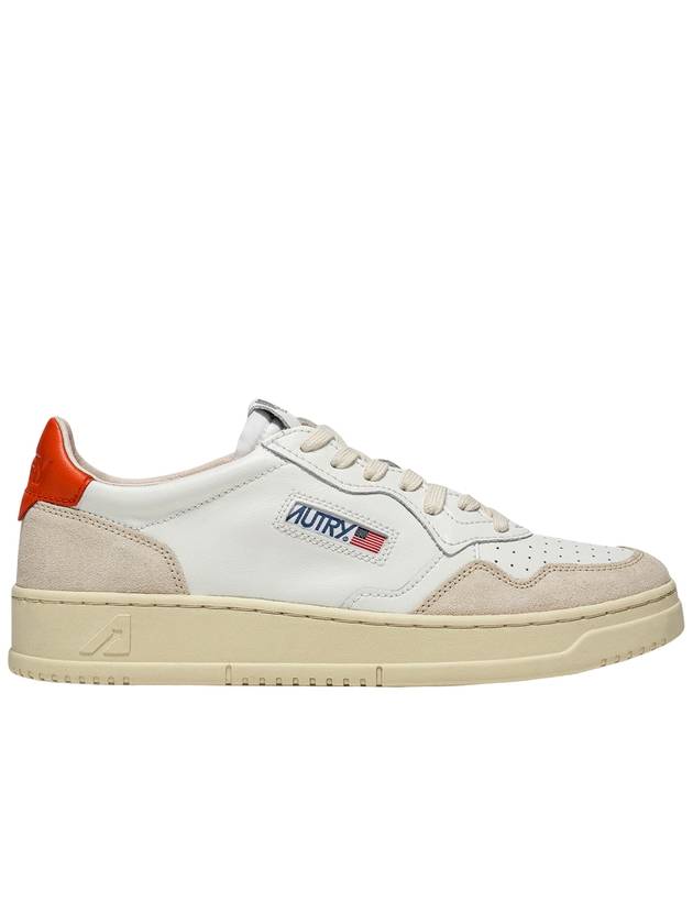 Women's Medalist Low Top Sneakers White Orange - AUTRY - BALAAN 2