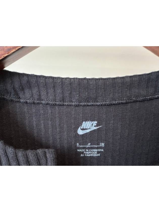 NSW chill knit ribbed zip up cardigan black FN3682 010 - NIKE - BALAAN 5