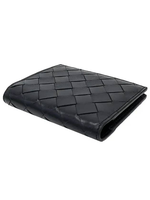 Intrecciato Zipper Small Half Wallet Black - BOTTEGA VENETA - BALAAN 6