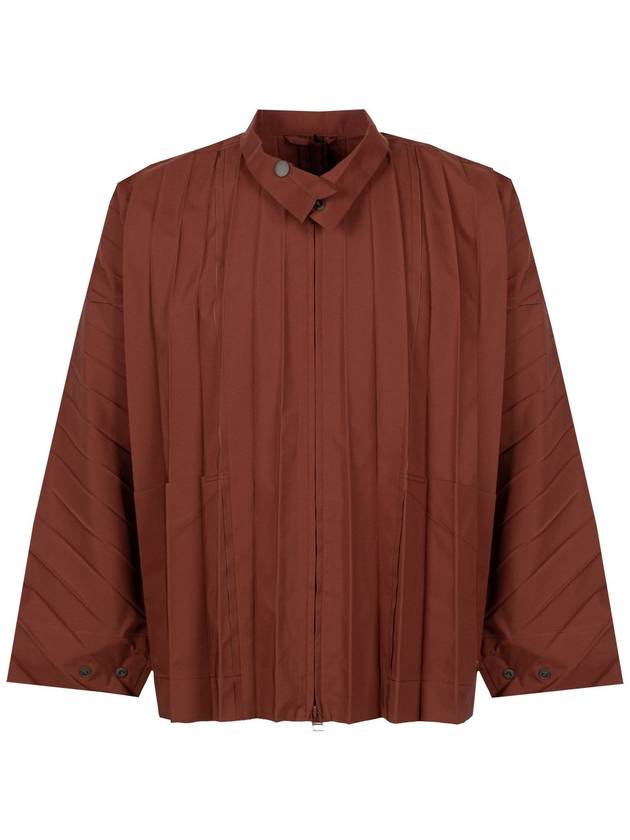 High Neck Zip Up Jacket Brown - ISSEY MIYAKE - BALAAN 2