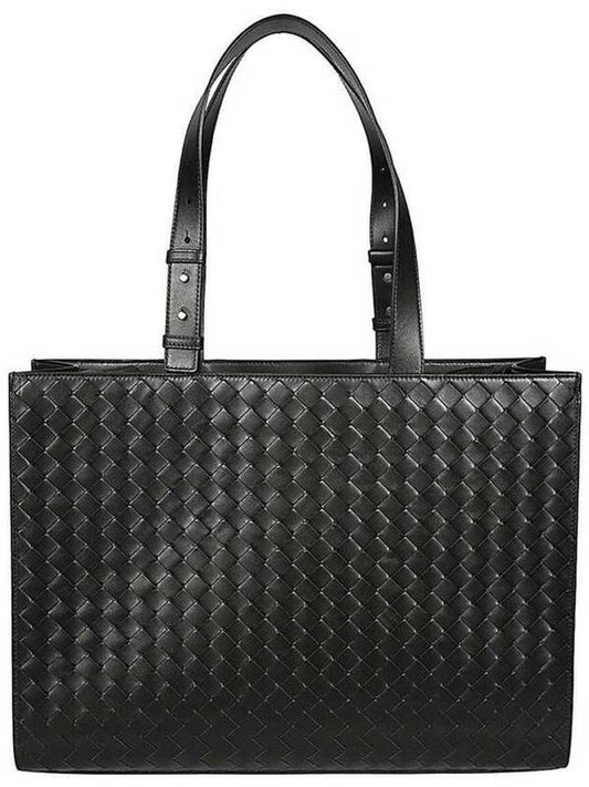 Intrecciato Cargo Leather Tote Bag Black - BOTTEGA VENETA - BALAAN 2