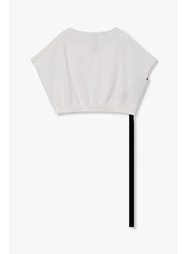 WOMEN DRKSHDW Dropped Sleeveless Sweatshirt White - RICK OWENS - BALAAN 1