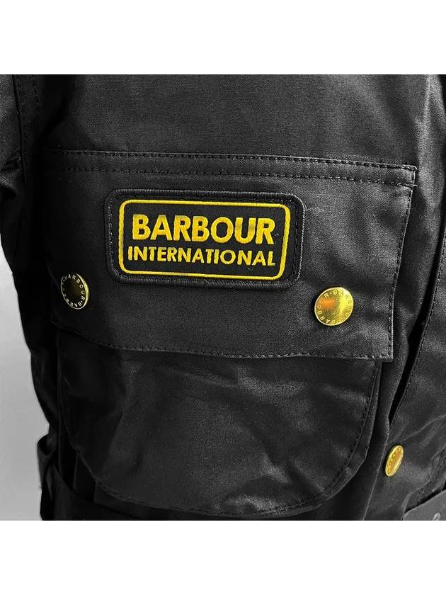 Men's International Original Wax Belt Jacket Black - BARBOUR - BALAAN 4