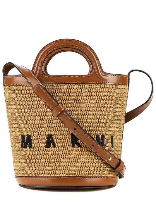 Tropicalia Small Bucket Bag Brown - MARNI - BALAAN 2